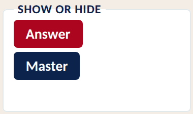 Show or hide buttons with Answer switched on